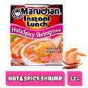 Maruchan Instant Lunch Ramen Noodles, Hot & Spicy Shrimp Flavor Japanese-Style Instant Noodle Soup, Easy Meal Ready in 3 Minutes 2.25 Oz. (12 Pack) (EXP 06/30/27)