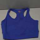 Hanes Sports Bra, Racerback Women, Stretch Pullover Crop Top with Cutout, DEEP Royal, L