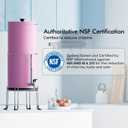 Purewell 3-Stage 0.01m Ultra-Filtration Gravity Water Filter System, 304 Stainless Steel Countertop System with 2 Filters, Metal Water Level Spigot and Stand, Reduce 99% Chlorine, 2.25G, PW-OB-K