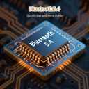 KVIDIO Bluetooth Headphones Over Ear, 65 Hours Playtime Wireless Headphones with Microphone, Foldable Lightweight Headset with Deep Bass, HiFi Stereo Sound Low Latency for Travel Work Cellphone (Black)