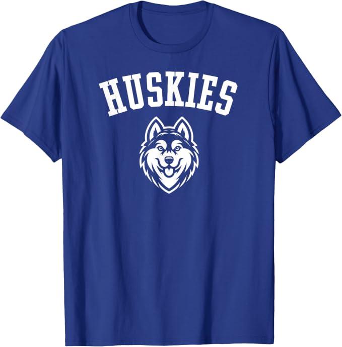 Huskies Mascot for Youth Teams Players and Fans T-Shirt (Blue, L)