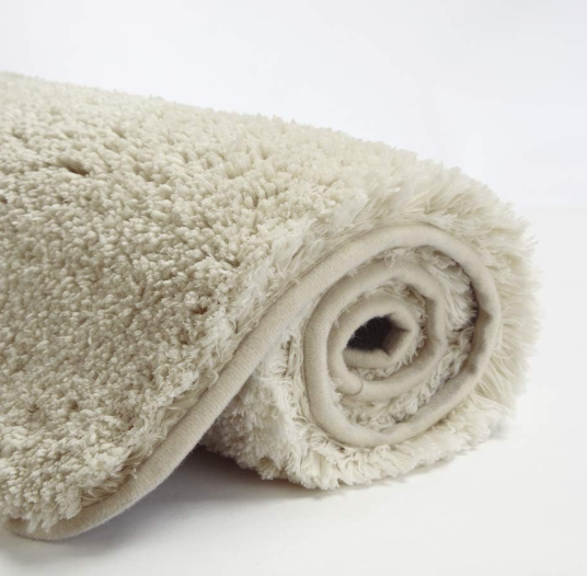 Suchtale Bath Rug for Non Slip Bath Mat (20 x 32, Light Tan) Water Absorbent Soft Microfiber Shaggy Thick Plush Shower Mat