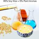 Hausware Citronella Candles Outdoor & Indoor - Large 13.5 oz Scented Candles Set 3 Pack Natural Soy Wax citronella Candles for Garden Patio Yard Home Balcony Camping Backyard