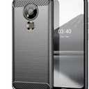 Sidande Case for Nokia 3.4 Case, Ultra Slim Phone Cover with Shock-Absorption Carbon Fiber TPU Rubber Protective Cases for Nokia 3.4 Black