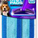 Reusable Mop Pads Compatible with Swiffer WetJet (2 Pack) - Microfiber Mop Refill for Wet Mopping Cloths - Hardwood Floor Cleaning Spray Pads Reusable Replacements (Blue (Wet/Dry))