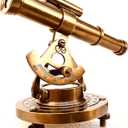 Brass Alidade Decorative Telescope 4" with Base Compass Gifts (4 Inch)