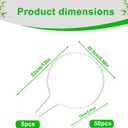 5pcs Round Acrylic Trellis for Climbing Plants, Small Plant Trellis House Plant Accessoriess for Indoor Outdoor Pothos Vine Ivy Monstera Hoya Flowers