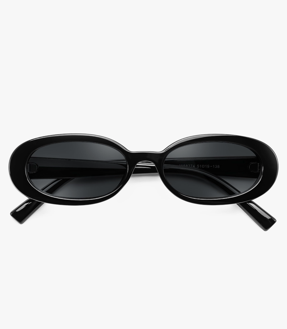 MIYYA Women Retro Oval Sunglasses Men 90s Small with Thin Face Narrow Style UV400 B0237
