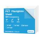 Clear Acrylic Sheet Plexiglass Cut to Size 1/8 Inch Thick 18x24 | 3mm Polycarbonate for Craft Projects, Signs, Window Glass, DIY Projects, Cut with Cricut, Engraver, Saw Or Hand Tools 3Pack
