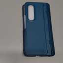 Caka for Samsung Galaxy Z Fold 4 Case [Thinner S Pen Holder] [Hidden Kickstand] [Hinge Protection] [Screen Protector] Full Body Hard Shockproof Phone Cover with Anti-Slip Textured for Fold4 - Blue