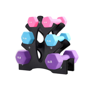 AUXSOUL 1 Pack Dumbbell Rack Stand, 3 Tier Dumbbell Bracket Free Hand Weight Tower Stand for Home Gym Organization, Holds 3/5/8 LB