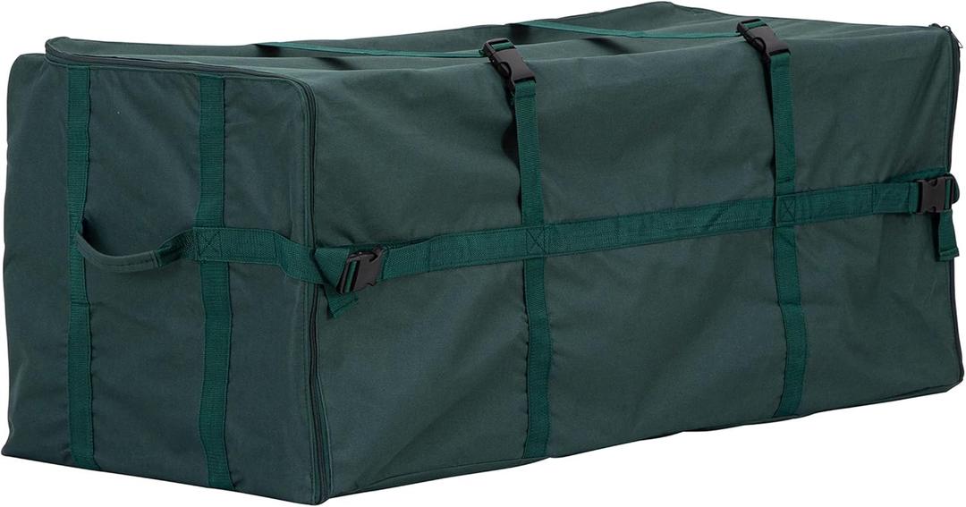 Elf Stor Heavy Duty Canvas Christmas Tree Storage Bag with Straps, fits up to 7.5 ft Tree, Green