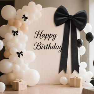 Black Big Bows Decorations, 25 inchs for Party Decorations Wedding Coquette Decorations Wall Decor Baby Shower Christmas Tree Bows