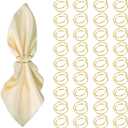 Gold Napkin Rings - 36 PCS Metal Spiral Napkin Rings(Spiral) Napkin Holders Buckles for Family Dinner, Wedding, Party,Table Decorations