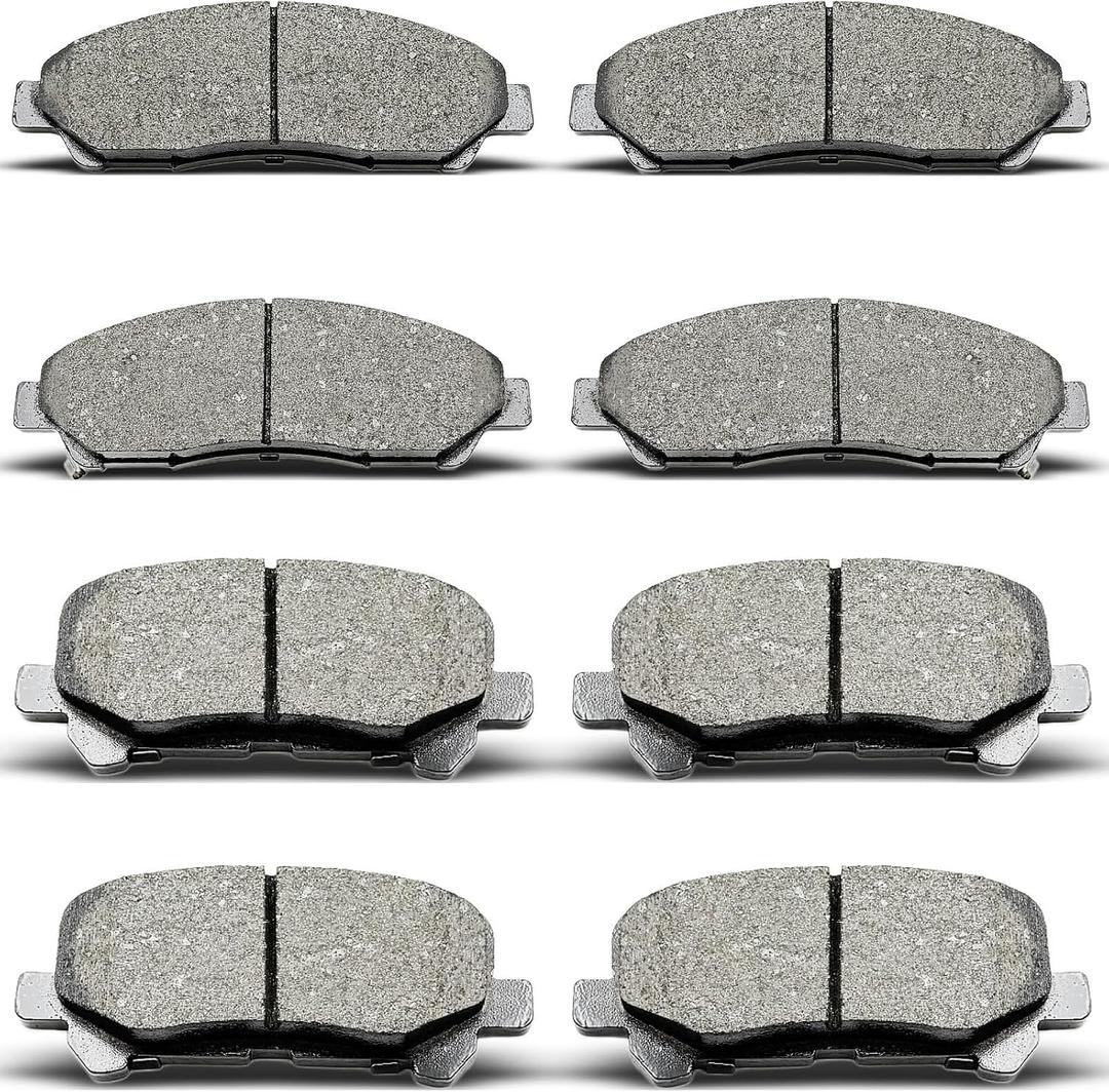 Front Rear Ceramic Disc Brake Pads Compatible with 2009-2015 Honda Pilot, 2007-2013 Acura MDX, 2010-2013 Acura ZDX