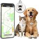 GPS Tracker for Dogs & Cats, No Subscription & No SIM Card, 365-Day Extra Long Battery Life, Real-Time Alerts & Historical Routes, Mini Waterproof Drop-Proof Pet Locator, Compatible with Android & iOS
