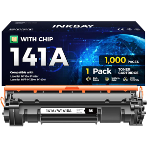 141A Toner Cartridge 1-Black with chip High Yield Replacement for HP 141A W1410A 141X W1410X Toner Compatible for HP Laserjet Pro M110w MFP M140w M139 Printer Ink M110we M140we M139we Laser All-in-One
