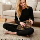 100% Merino Wool Base Layer Pants Women, Merino Wool Leggings, Thermal Wool Underwear Bottoms (Large, Black)