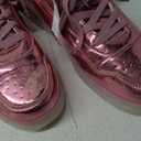 2High Top Shiny Pink Girls Sneakers -High Top Shoes Size 