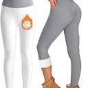 Blue Breath Fleece Lined Leggings Women-Tummy Control High Waisted Workout Thermal Warm Soft Yoga Pants, S