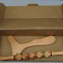 Komogir Wood Therapy Massage Tools 2 Lymphatic Drainage Massager Maderoterapia Kit Wooden Massager Body Sculpting Tools for Muscle Pain Relief, Anti-Cellulite, Body Contouring and Shaping
