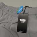 MIER Mens Running Shorts with 5 Inch Inseam, Quick Dry Athletic Shorts for Gym Workout Exercise Training, Light Grey, XL