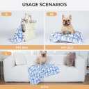 1 Pack 3 Blankets Super Soft Fluffy Premium Cute Elephant Pattern Pet Blanket Flannel Throw for Dog Puppy Cat Blue/Pink/Yellow Small(23x16 inch)