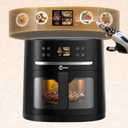 Smart Air Fryer 8.5QT with AI Food Camera, XXL Family Basket, 12 x 13.3 x 12.7 inches