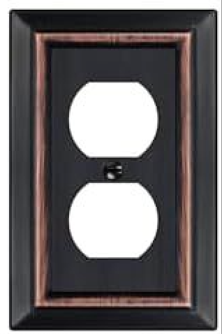 Dyekou Metal Wall Plate for Electrical Outlets, Decorative Aged Bronze Switch Plates Outlet Cover, Light Switch Cover Plate, Duplex Outlet, 1 Pack)