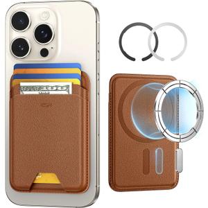 ESR for MagSafe Wallet, 5-Card Holder With RFID Blocking, MagSafe Sticker Included, Slim Magnetic Wallet for iPhone 17/16/15/14/13/12 Series and Selected Samsung Devices, Not for 13/12 Mini, Black