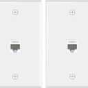VCE Ethernet Wall Plate (UL Listed), 1-Port Cat6 Female to Female Wall Jack, Keystone Wall Plate with RJ45 Keystone Inline Coupler, White (2-Pack)