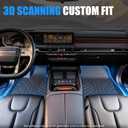 Floor Mats & Cargo Liner for 2027 Kia Telluride Gas Models(Not for Hybrid), Custom Fit TPE Floor Liners with Seat BackProtector, 7 & 8 Passenger All Weather Trunk Mat, KiaTelluride Accessories
