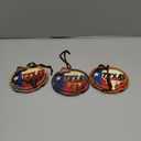 2 x Christmas in July Lariat Skull Hat Ornaments – Mini Tree Decorations – Set of 3