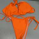 Pink Queen Women's 2 Piece Swimsuit Sexy Swimwear Halter String Triangle Bikini Sets 2024 M