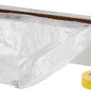 3M Plastic Sheeting With 388N Yellow Masking Tape (36 mm), 06724, Tear Resistant, Easy To Cut, Durable, 16 ft x 400 ft