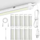 Super Bright 100w 8ft Led Shop Lights 10-Pack| 5000K 15000lm Linkable 8' Led Ceiling Garage Lighting Light Fixtures For Upgrades Garage Shop Workshop Warehouse Barn Lighting| Luminous Replacement