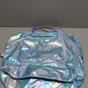 IwIeIaIrI Weekender Overnight Bags for Women Men,Waterproof Lightweight Foldable Gym Duffel Dance Bag for Girls Kids Women Weekend Travel with Laser Color (Blue)