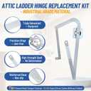 Upgrade 55-2 Attic Ladder Hinge Arms, Attic Stairs Arms 55-2 with Springs, Fit for Werner Mk 5, WU2210, W2208, W2210 Attic Stairs Produced After 2010, Galvanized Heavy-Duty Steel