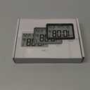 WallarGe Atomic Digital Wall Clock Battery Operated, Self-Setting, Large Display with Temperature, Date, Day of The Week, Silent Wall Mount Digital Clock, 4 Time Zones, DST