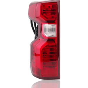 Tail Lights Assembly Compatible With 2019-2023 Chevy Silverado 1500 Halogen Model Left Drive Side With Incandescent Bulb and Harness 84752978 GM2800308