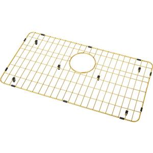 Kitchen Sink Grid, Kitchen Sink Protectors, Stainless Steel Sink Grids for Bottom, 26" x 14" with Rear Drain for Single Sink Bowl, Golden Color