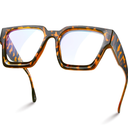 livho Oversized 99% Blue Light Glasses for Woman - Rectangle Fashion Glasses for Computer, Chic Preppy Frame - Anti Eyestrain