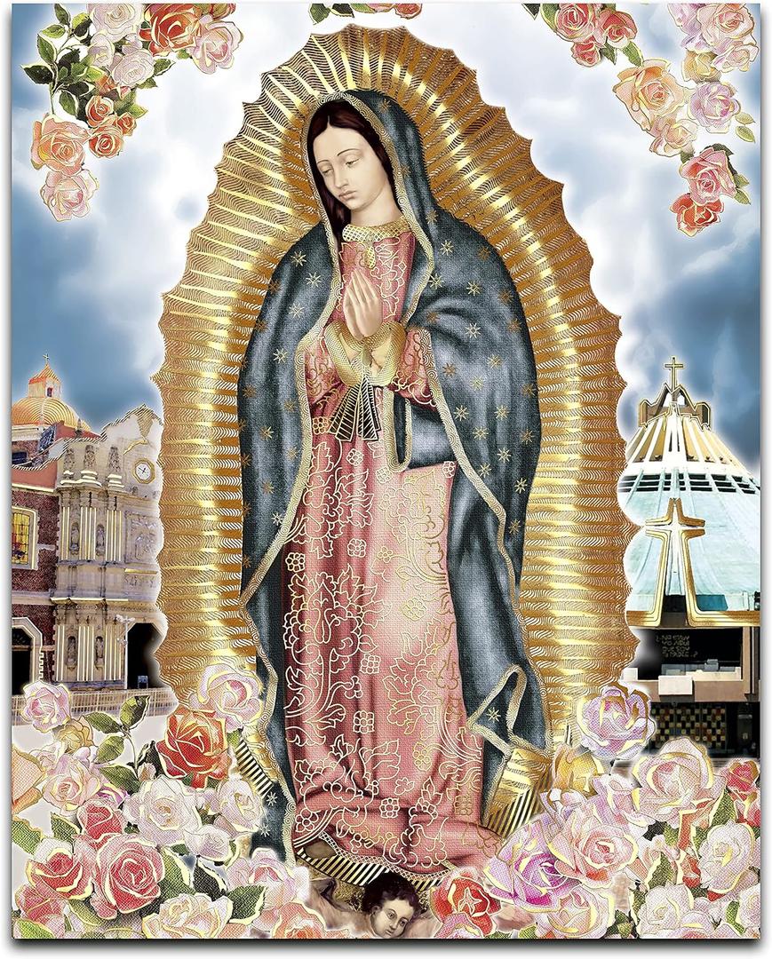 2 x Our Lady Guadalupe Body Portrait Basilica (12"x16") - Religious Wall Art Laminated Print Unframed Poster Home Decoration Arte Diseo Piezas Maestras
