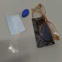 Miyya Blue Light Blocking Glasses Women, Fashion Round Transparent Anti Blue Light Glasses with Anti Eyestrain & UV Glare, Coffee 