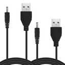 5V USB Charger Cable for FOREO LUNA Facial Cleanser, Compatible with LELO Device, Charger for Fairywill, Bitvae, 7AM2M Electric Toothbrush, for Hatch Baby Rest, Rest+, Rest Mini, 5FT Black (2 Pack)