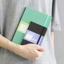 Hardcover Lined Journal Notebook 2 Pack, A5 Notebook College Ruled Writing Journals 208 Pages, Large Lined Notebooks for Women Men School College Office Journaling (Black Blue)