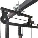 Power Rack Pulley Attachment, LAT Pulldown Machine - Cable & Weight Dual Pulley System for Home Gym Strength Training, Power Racks