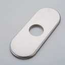 3 x Wovier Faucet Plate, Brushed Nickel Sink Hole Cover Plate, 6" Circular Escutcheon Plate 304 Stainless Steel Deck Plate for 1 or 3 Hole Bathroom or Kitchen Sink Faucet Mixer Tap