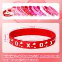 120 PCS Valentine's Day Rubber Wristbands For Adult Party Supplies and Party Favors