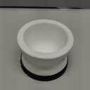 HEALTHSMART Porcelain Mortar and Pestle with Black Silicone Base